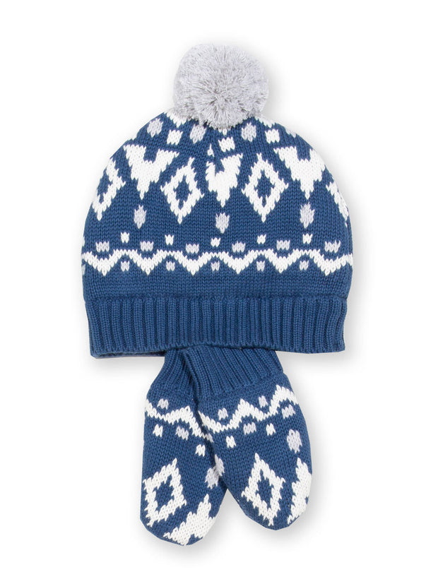 Jurassic hat and mitts navy