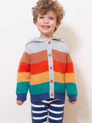 Stripy knit hoody