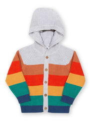 Stripy knit hoody