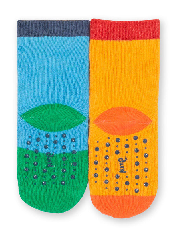 Kite - Boys organic rise and shine grippy socks - Two pack