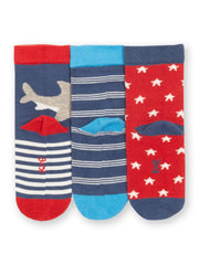 Kite - Boys organic shark socks - Three pack
