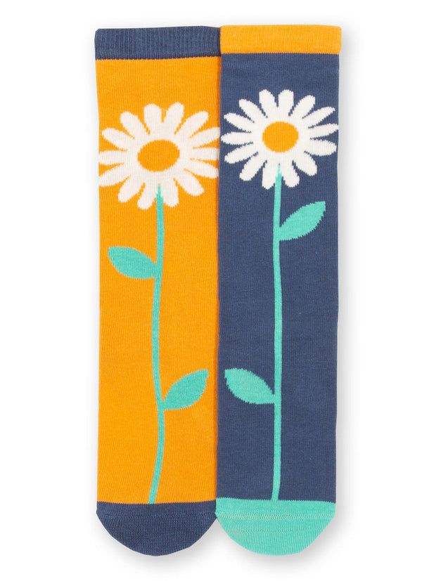 Kite - Girls organic daisy socks - Two pack