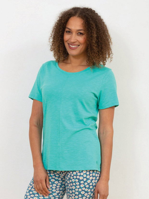 Kite - Womens organic Sandford slub jersey top spearmint green - T-shirt neck