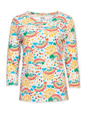 Kite - Womens organic Tarrant 3/4 sleeve jersey top memories - All-over print - T-shirt neck