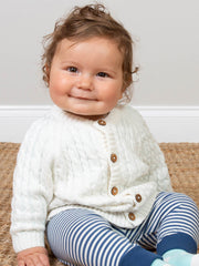 Kite - Baby organic my first cardi cream - Cable knit design - Midweight knitwear