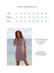 Kite - Womens organic Alum jersey dress rainbow - Above the knee length