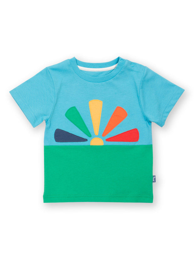 Kite - Boys organic rising sun t-shirt - Appliqué design - Short sleeved