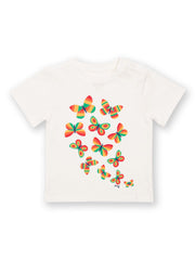 Kite - Kids organic butterflies t-shirt cream - Placement print - Short sleeved