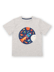 Kite - Boys organic telescope tales t-shirt grey - Placement print - Short sleeved