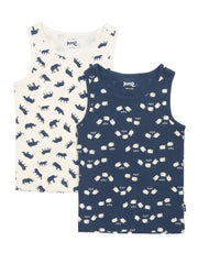 Kite - Boys organic counting sheep vests - Two pack