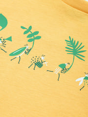 Kite - Boys organic bug parade t-shirt yellow - Placement print - Short sleeved
