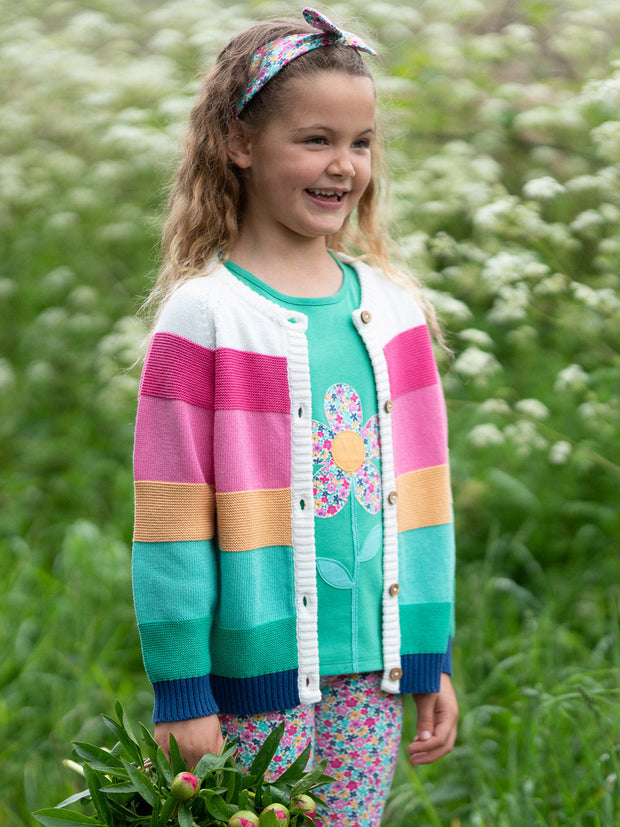 Kite - Girls organic rainbow cardi - Midweight knitwear