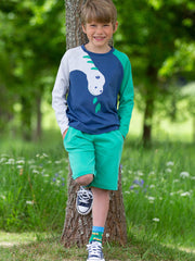 Kite - Boys organic Corfe shorts green - Heavy single jersey - Elasticated waistband with adjustable ties