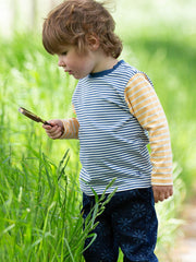 Kite - Boys organic stripy t-shirt - Contrast sleeves - Long sleeved