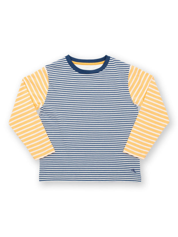 Kite - Boys organic stripy t-shirt - Contrast sleeves - Long sleeved