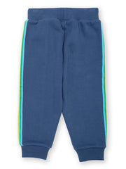 Kite - Boys organic side stripe joggers navy blue - Brush back sweat fabric - Elasticated waistband with adjustable ties