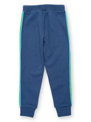 Kite - Boys organic side stripe joggers navy blue - Brush back sweat fabric - Elasticated waistband with adjustable ties