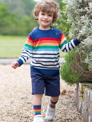 Kite - Boys organic yacht shorts midnight navy blue - Twill - Elasticated waistband with adjustable ties