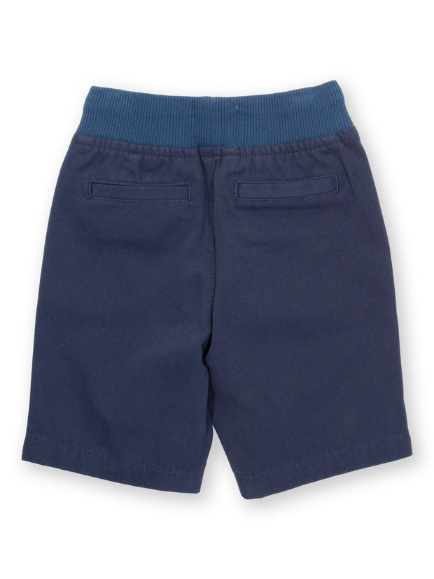 Kite - Boys organic yacht shorts midnight navy blue - Twill - Elasticated waistband with adjustable ties