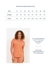 Kite - Womens organic Chapman slub jersey t-shirt orange - Relaxed fit