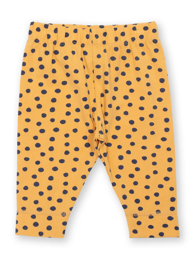 Kite - Baby organic spotty leggings yellow - Elasticated waistband