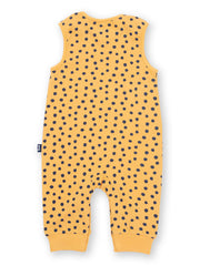 Kite - Baby organic spotty cub dungarees yellow - Appliqué design - Popper openings