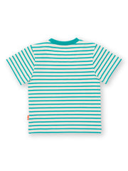 Kite - Boys organic silly seagull t-shirt blue - Appliqué design - Short sleeved