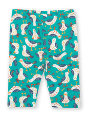 Kite - Boys organic silly seagull pedal pushers green - Elasticated waistband