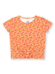 Kite - Girls organic petal perfume tie top - Short sleeved