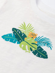 Kite - Boys organic jungle cub t-shirt cream - Placement print - Short sleeved