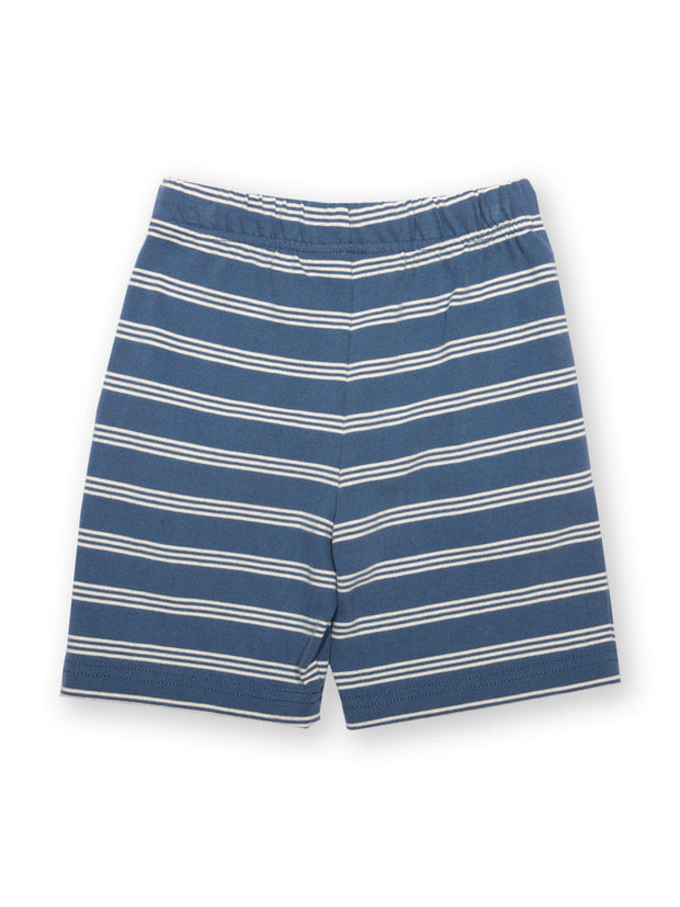 Kite - Boys organic Corfe shorts navy - Yarn dyed stripe - Elasticated waistband with adjustable ties