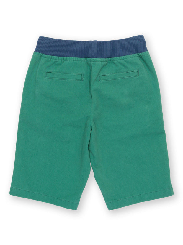 Kite - Boys organic yacht shorts green - Twill - Elasticated waistband with adjustable ties