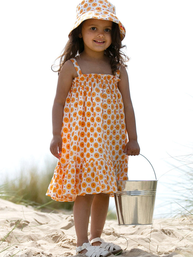 Kite - Girls organic groovy dot sundress yellow - Straps