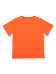 Kite - Boys organic giraffy t-shirt orange - Placement print - Short sleeved