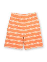 Kite - Boys organic Corfe shorts brick - Yarn dyed stripe - Elasticated waistband with adjustable ties
