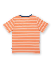 Kite - Boys organic dippy the dino t-shirt orange - Placement print - Short sleeved