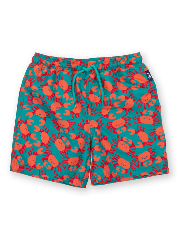 Kite - Boys  happy crab swim shorts - Elasticated waistband with adjustable ties