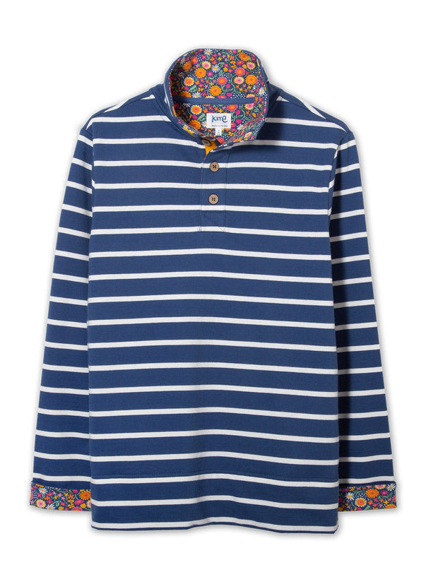 Weymouth button neck sweatshirt