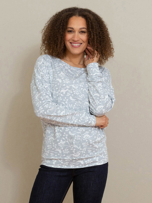 Kite - Womens lenzing™ ecovero™ viscose Upwey jersey top grey - Relaxed fit