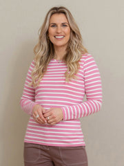 Kite - Womens organic cotton Swanmore jersey top pink - Slim fit
