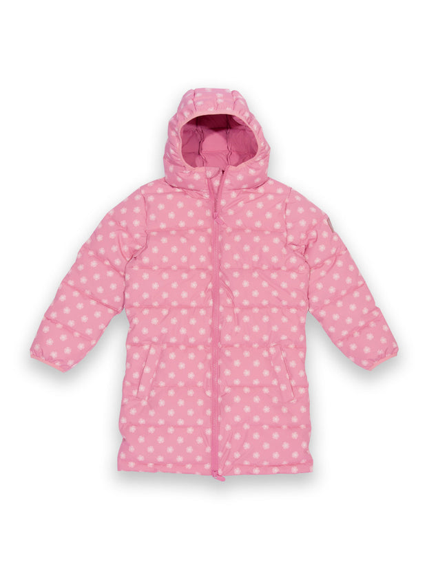 Kite - Girls  fab flower snuggle coat pink - Splash proof fabric