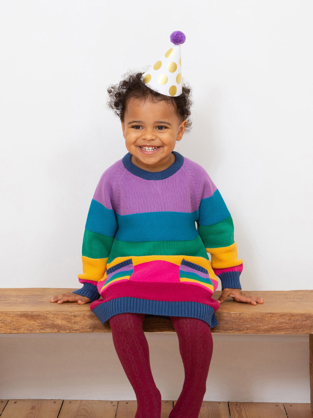Rainbow knit dress Kite Clothing