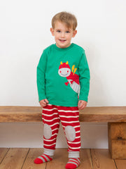 Stripy joggers red