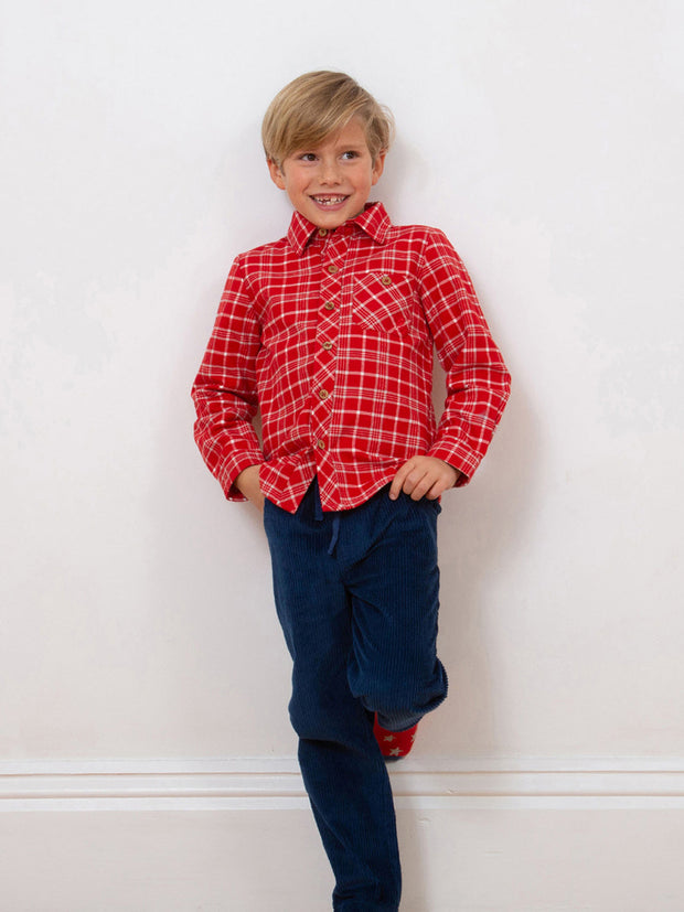 Check shirt red