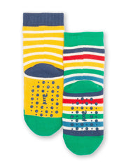 Frog face grippy socks yellow