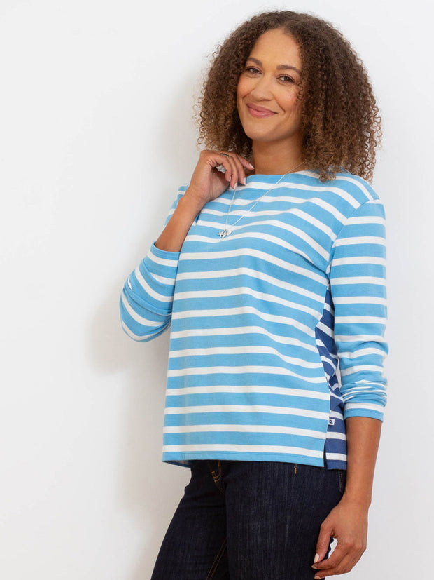 Bingham jersey top blue stripe