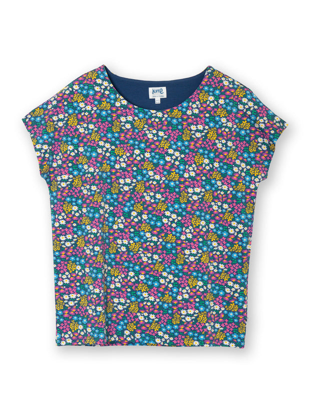 Alum jersey top flower patch