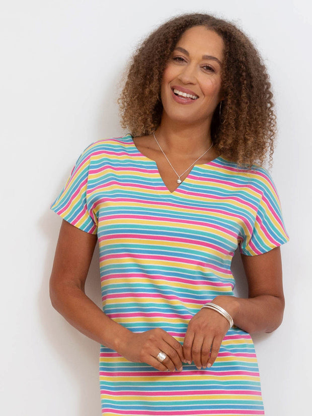 Alum jersey dress rainbow