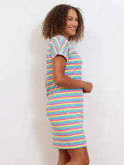 Alum jersey dress rainbow