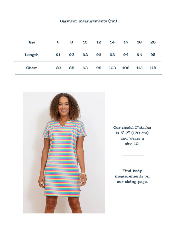 Alum jersey dress rainbow